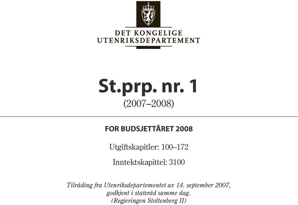 Utgiftskapitler: 100 172 Inntektskapittel: 3100