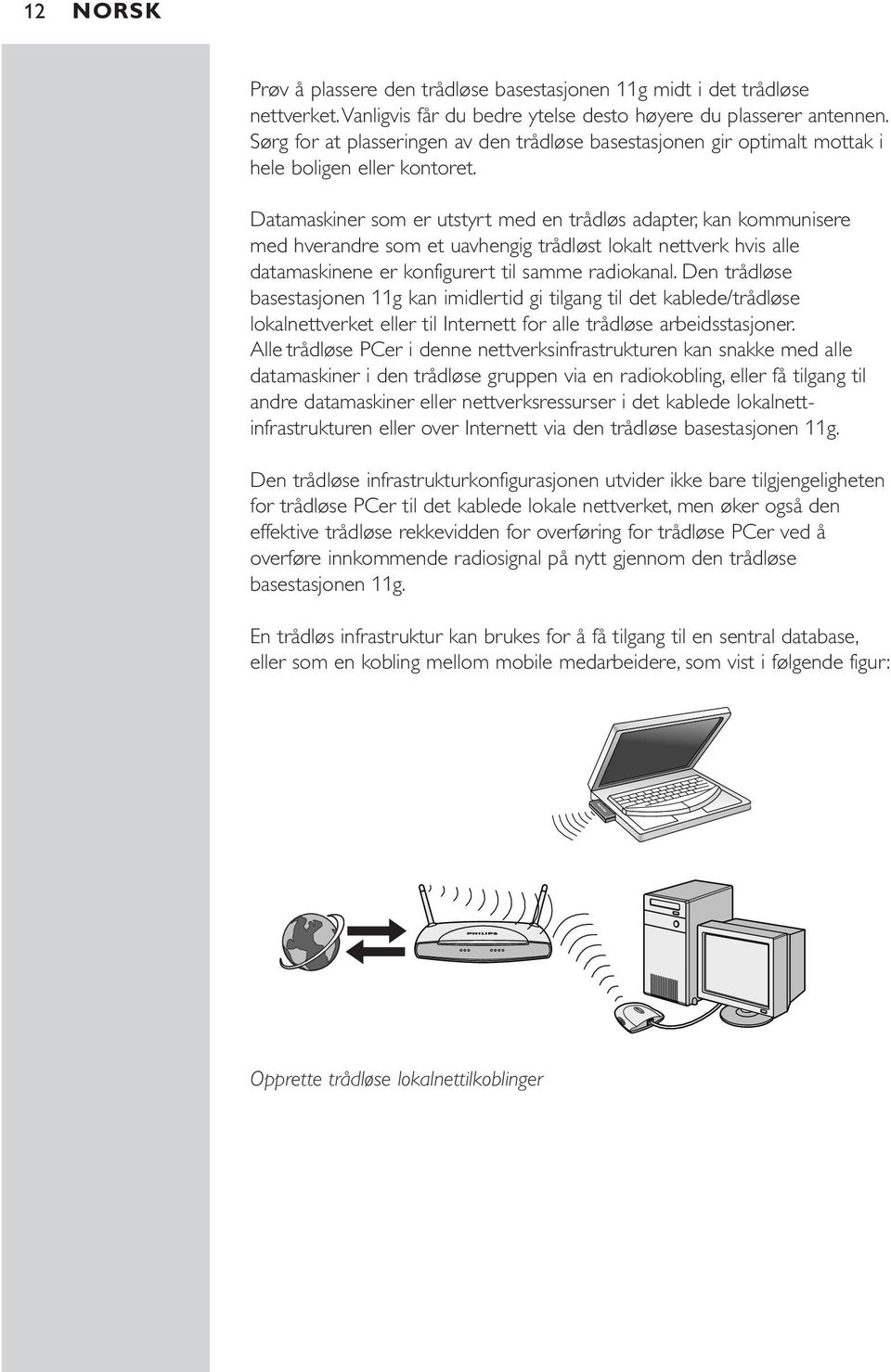 Datamaskiner som er utstyrt med en trådløs adapter, kan kommunisere med hverandre som et uavhengig trådløst lokalt nettverk hvis alle datamaskinene er konfigurert til samme radiokanal.