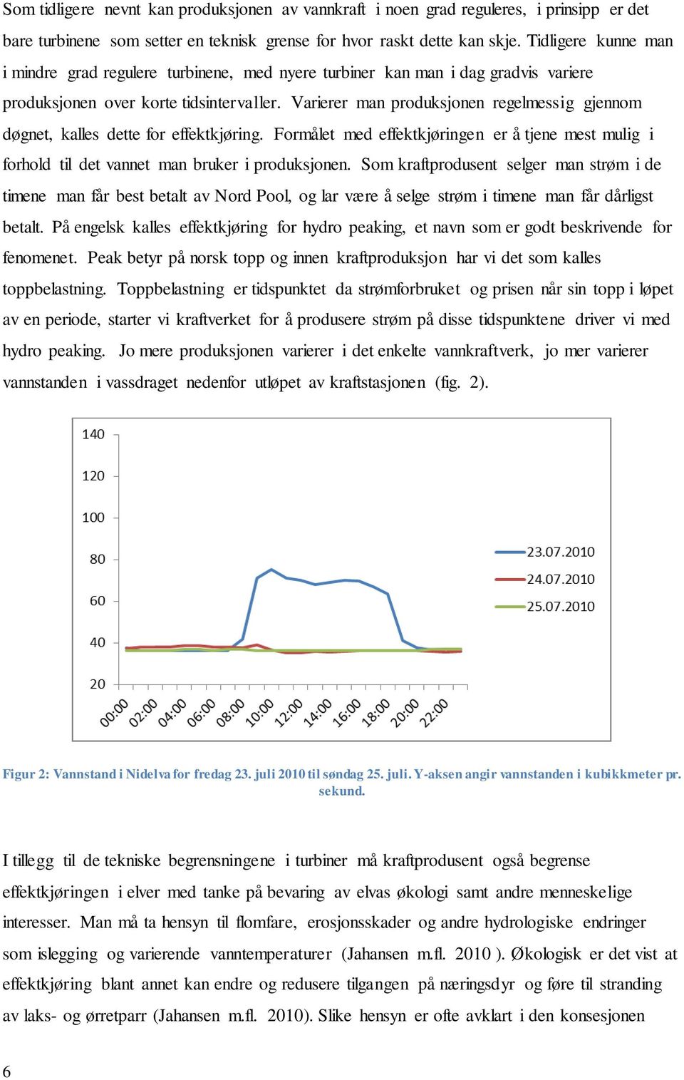 Varierer man produksjonen regelmessig gjennom døgnet, kalles dette for effektkjøring. Formålet med effektkjøringen er å tjene mest mulig i forhold til det vannet man bruker i produksjonen.