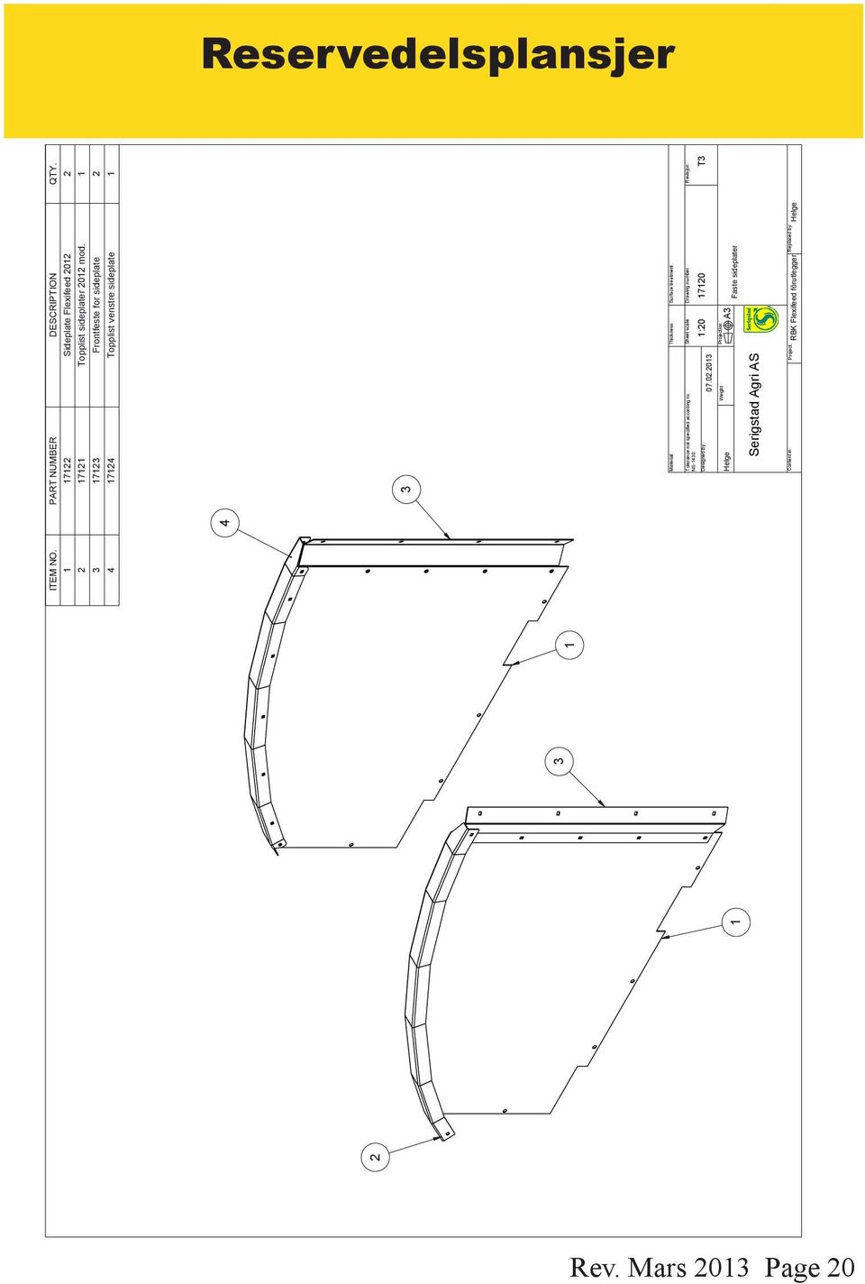 specified according to: Sheet scale: Drawing number. Revisjon: NS-0: