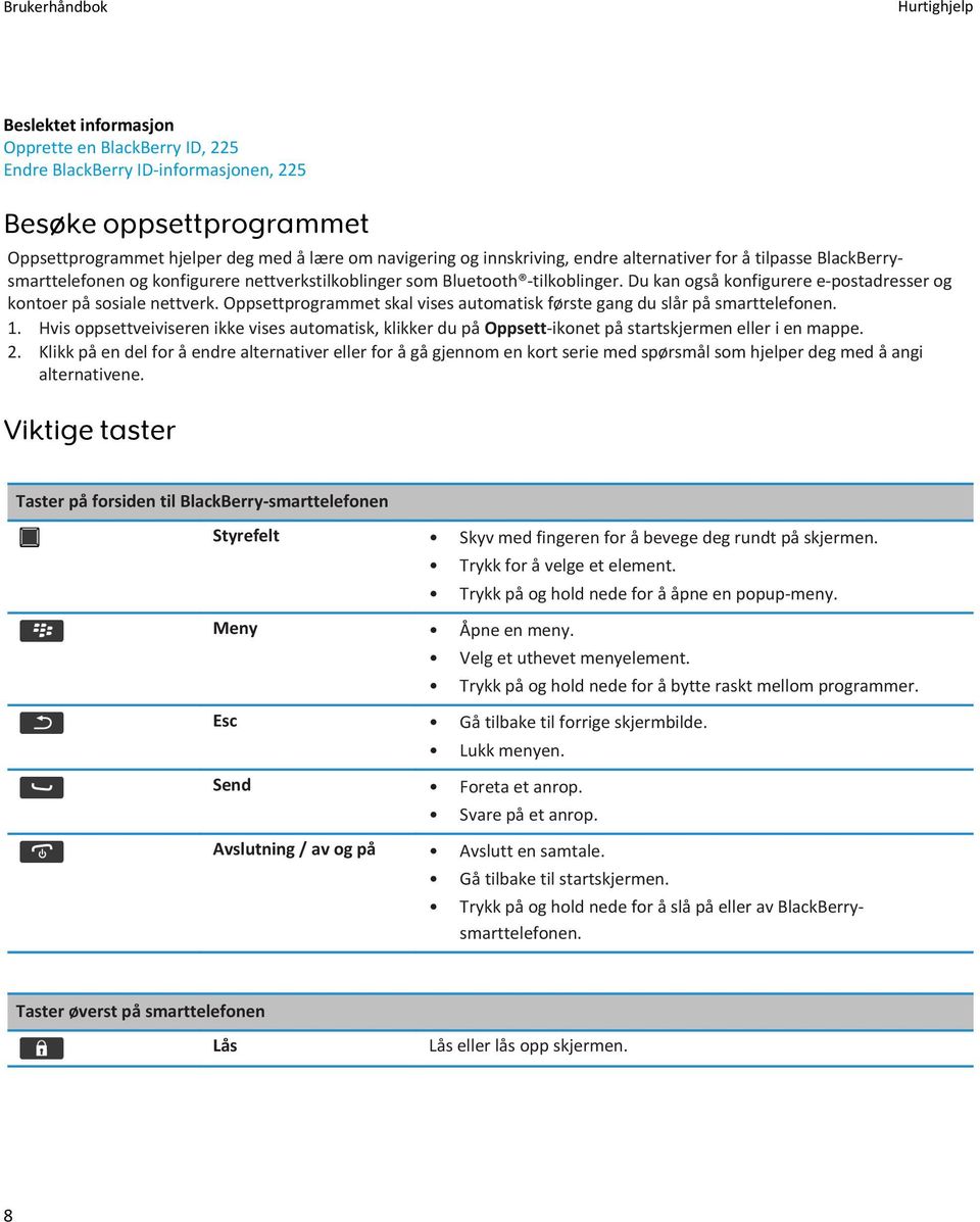 Oppsettprogrammet skal vises automatisk første gang du slår på smarttelefonen. 1. Hvis oppsettveiviseren ikke vises automatisk, klikker du på Oppsett-ikonet på startskjermen eller i en mappe. 2.