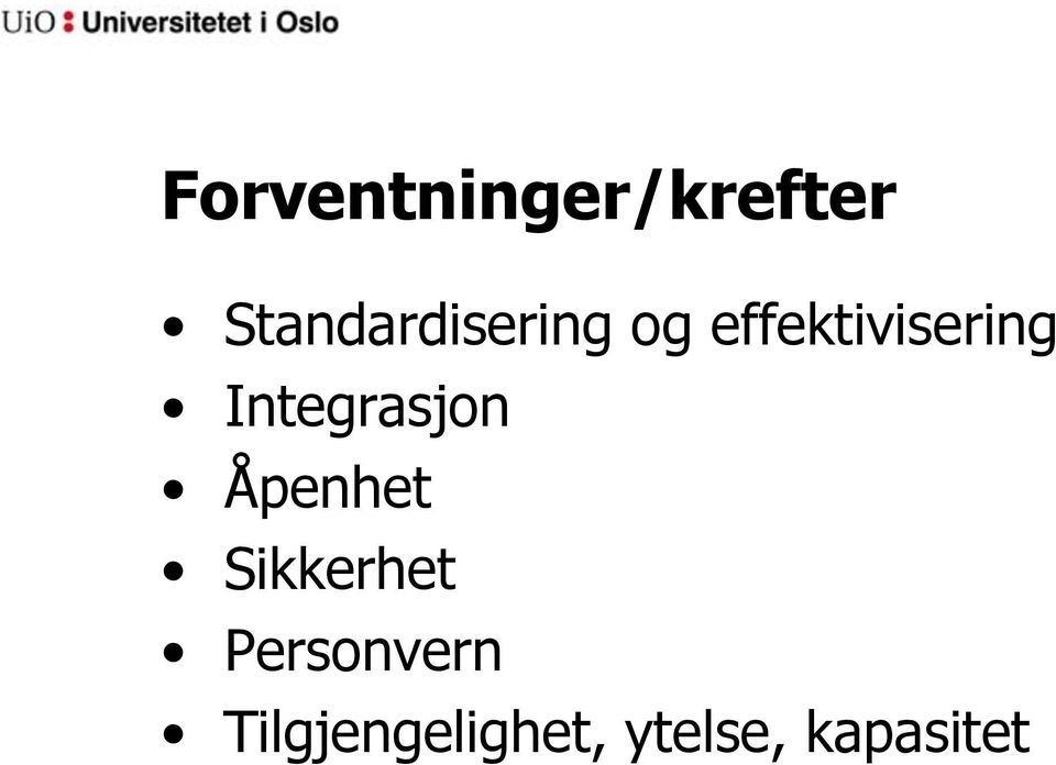 effektivisering Integrasjon