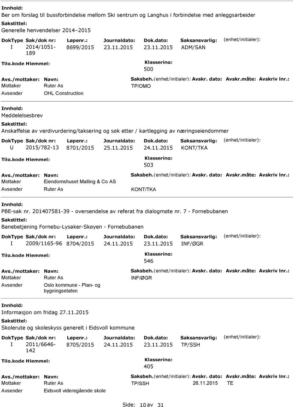 KONT/TKA PBE-sak nr. 201407581-39 - oversendelse av referat fra dialogmøte nr.