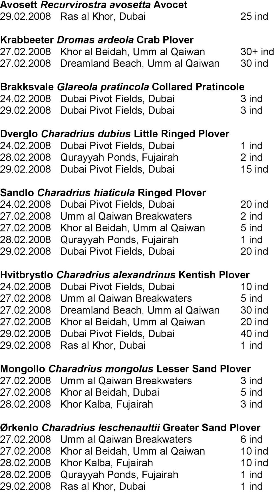 Little Ringed Plover 1 Sandlo Charadrius hiaticula Ringed Plover Hvitbrystlo Charadrius alexandrinus Kentish Plover 27.02.