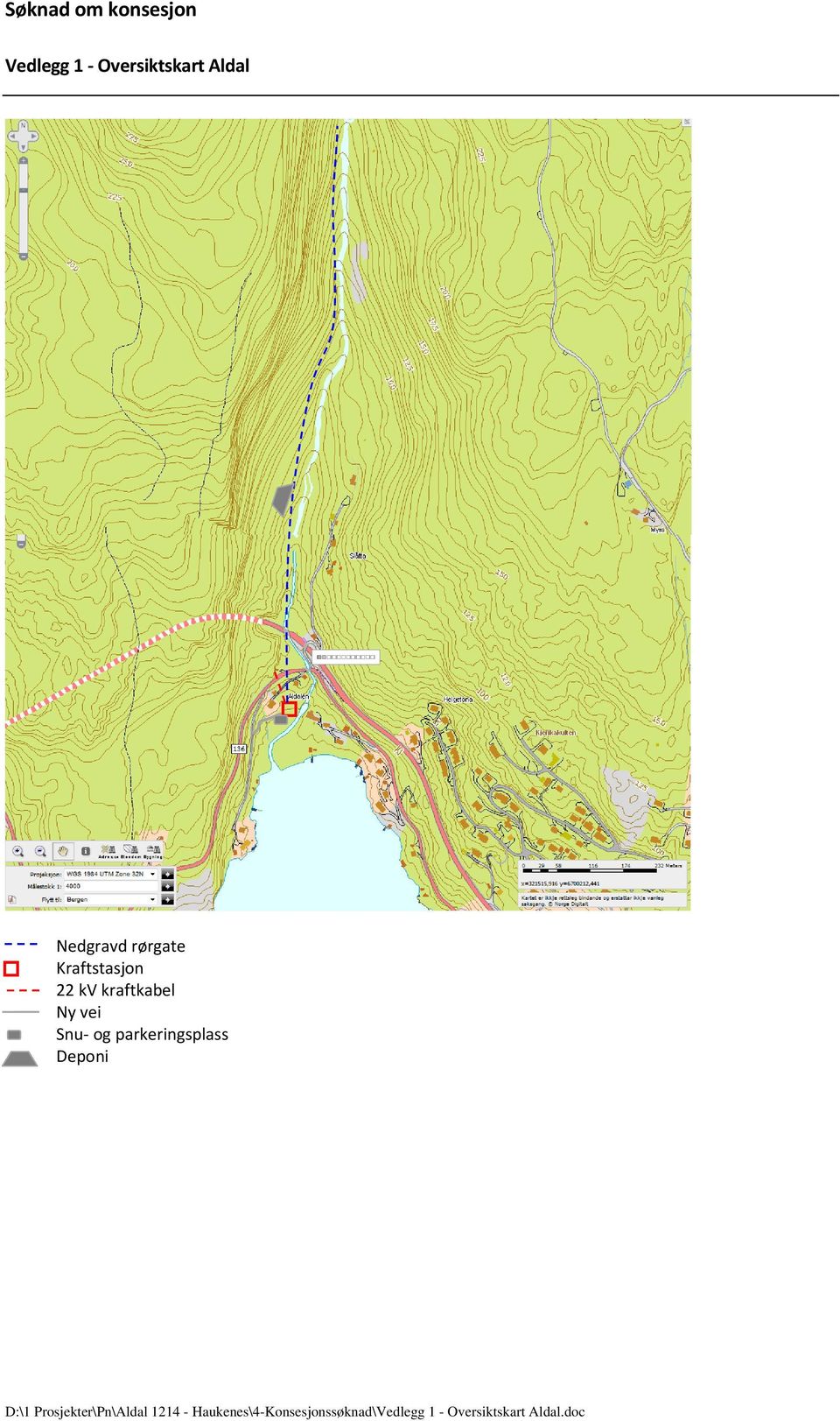 og parkeringsplass Deponi D:\1 Prosjekter\Pn\Aldal 1214 -