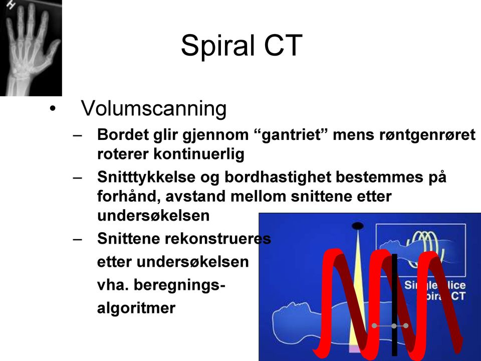 bestemmes på forhånd, avstand mellom snittene etter