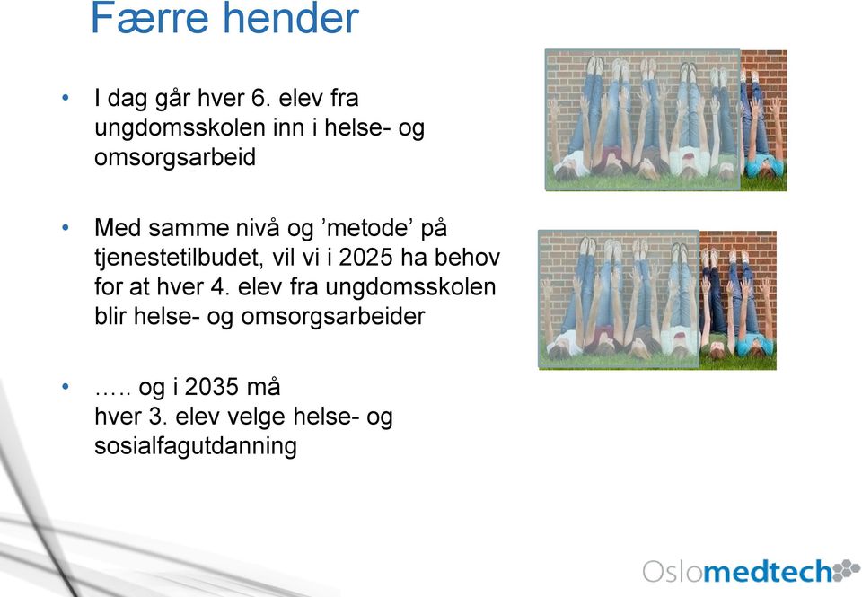 metode på tjenestetilbudet, vil vi i 2025 ha behov for at hver 4.