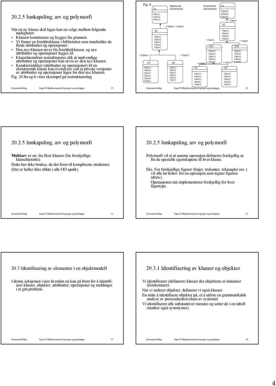 Klassehierarkiet restruktureres slik at nødvendige attributter og operasjoner kan arves av den nye klassen.