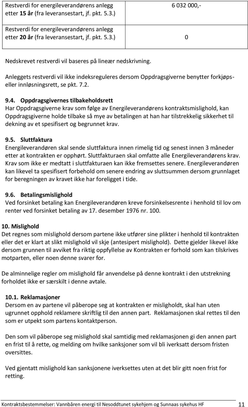 Oppdragsgivernes tilbakeholdsrett Har Oppdragsgiverne krav som følge av Energileverandørens kontraktsmislighold, kan Oppdragsgiverne holde tilbake så mye av betalingen at han har tilstrekkelig