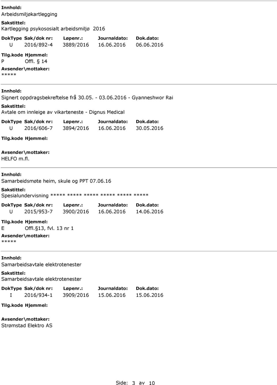 2016 - Gyanneshwor Rai Avtale om innleige av vikarteneste - Dignus Medical 2016/606-7 3894/2016 30.05.2016 HELFO m.fl.