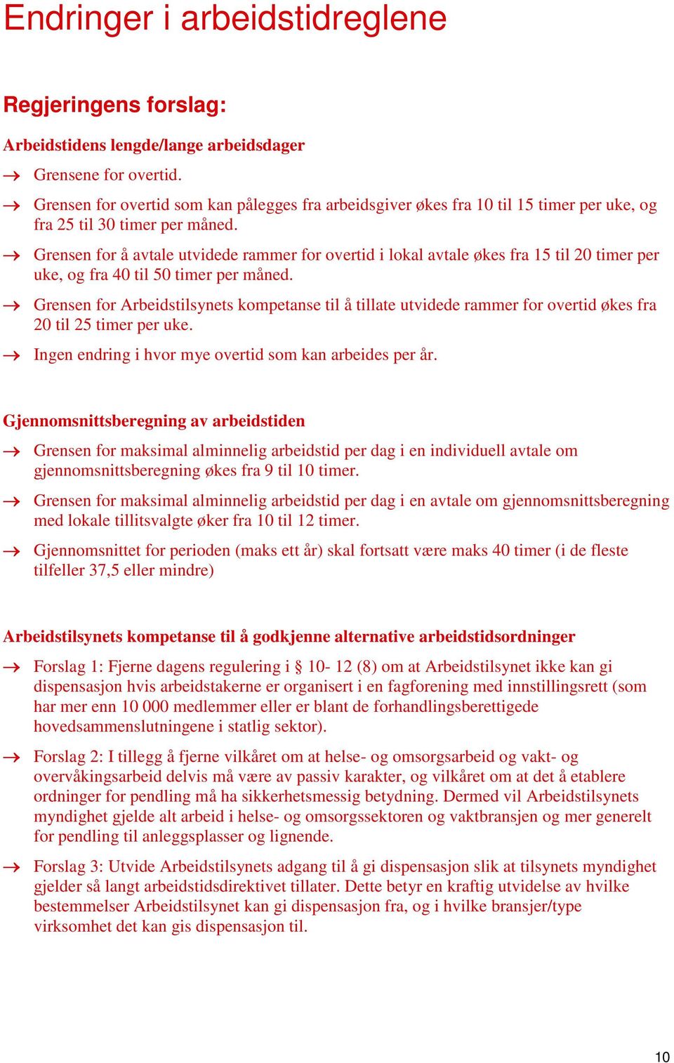 Grensen for å avtale utvidede rammer for overtid i lokal avtale økes fra 15 til 20 timer per uke, og fra 40 til 50 timer per måned.