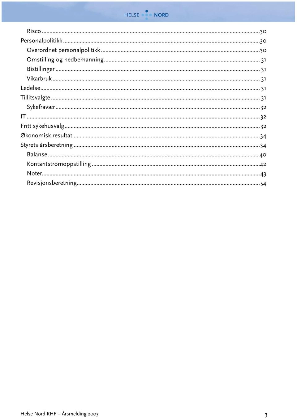 ..32 Fritt sykehusvalg...32 Økonomisk resultat...34 Styrets årsberetning...34 Balanse.