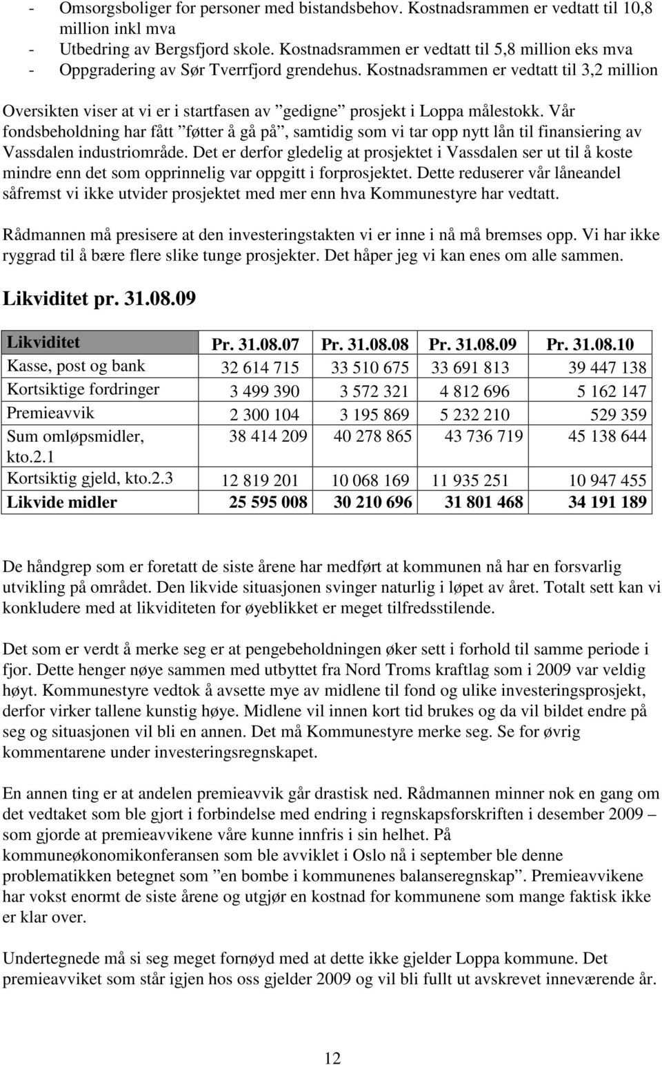 Kostnadsrammen er vedtatt til 3,2 million Oversikten viser at vi er i startfasen av gedigne prosjekt i Loppa målestokk.