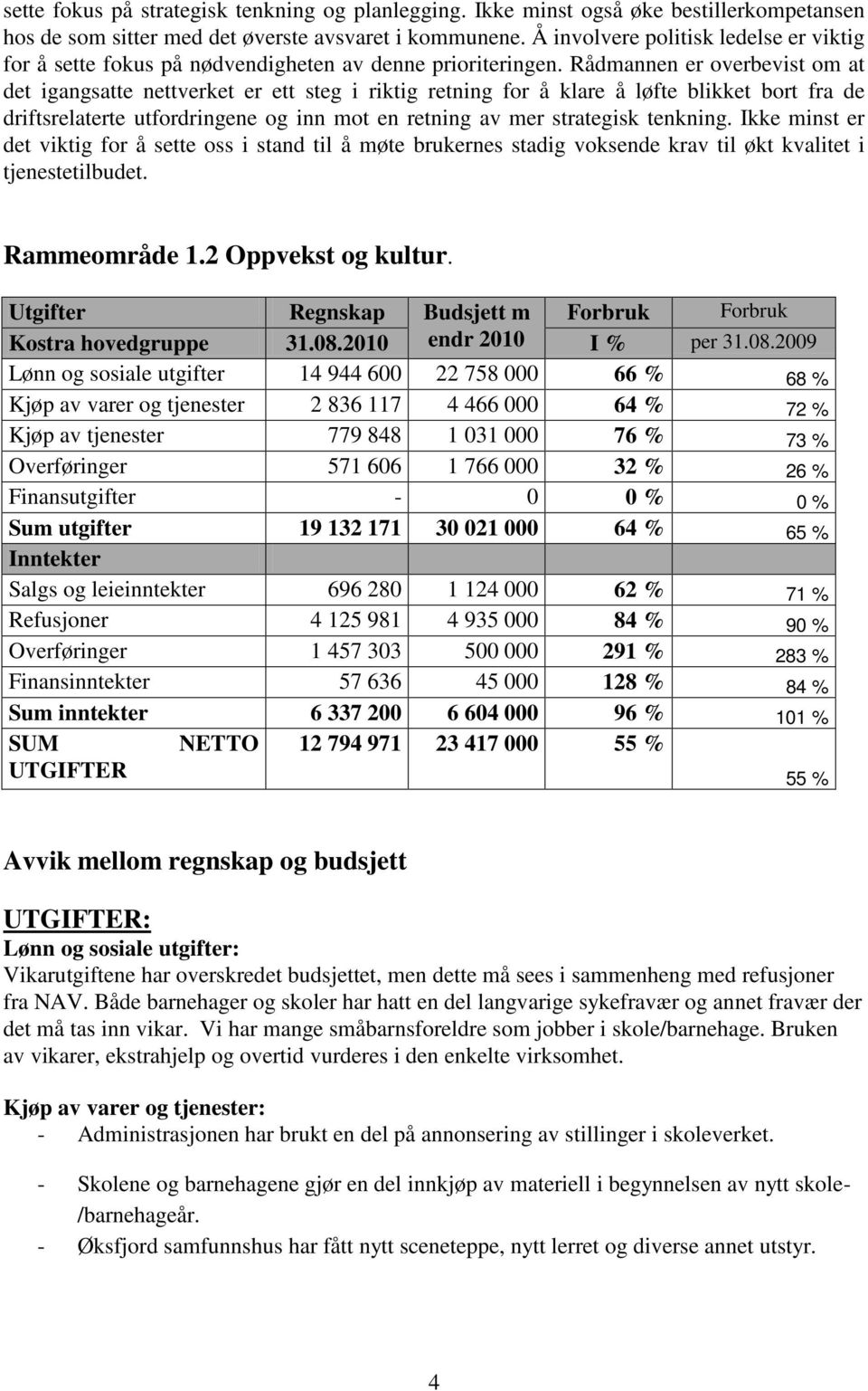 Rådmannen er overbevist om at det igangsatte nettverket er ett steg i riktig retning for å klare å løfte blikket bort fra de driftsrelaterte utfordringene og inn mot en retning av mer strategisk