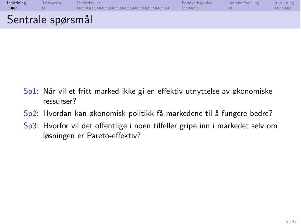 Sp2: Hvordan kan økonomisk politikk få markedene til å fungere bedre?