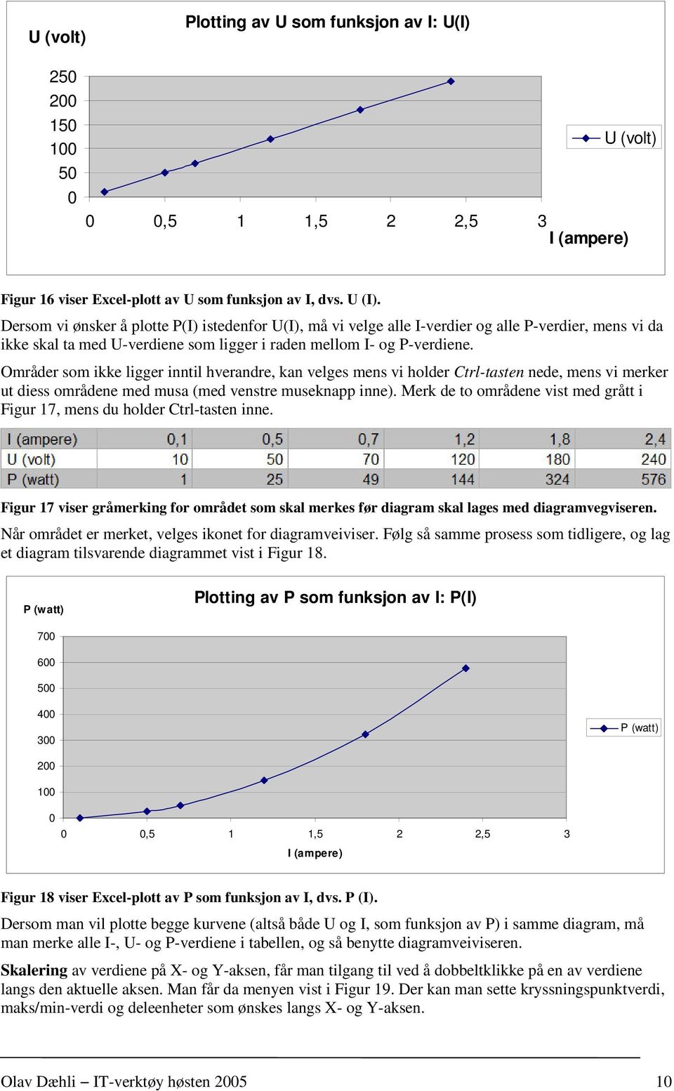 Områder som ikke ligger inntil hverandre, kan velges mens vi holder Ctrl-tasten nede, mens vi merker ut diess områdene med musa (med venstre museknapp inne).