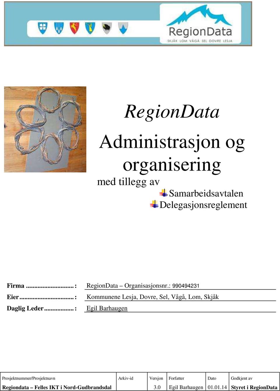 .. : RegionData Organisasjonsnr.: 990494231 Eier.