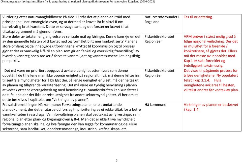 Kunne kanskje en del av den generelle teksten blitt kortet ned og formålet blitt mer konkretisert?