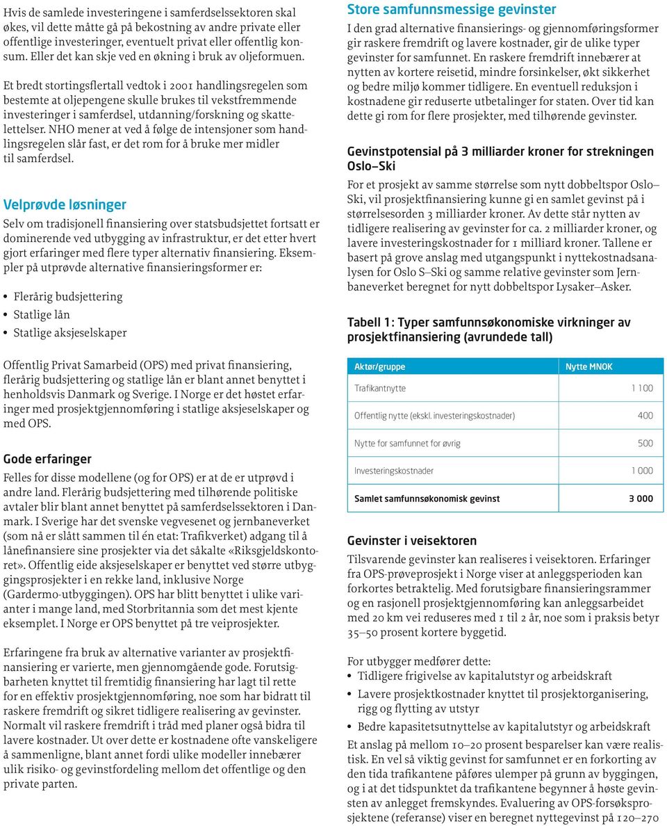 Et bredt stortingsflertall vedtok i 2001 handlingsregelen som bestemte at oljepengene skulle brukes til vekstfremmende investeringer i samferdsel, utdanning/forskning og skattelettelser.