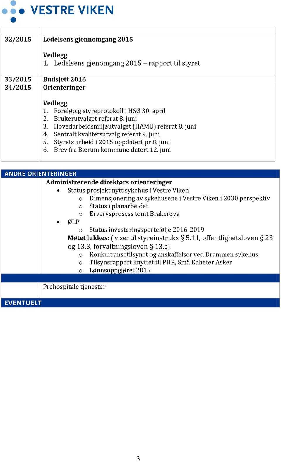 Brev fra Bærum kommune datert 12.