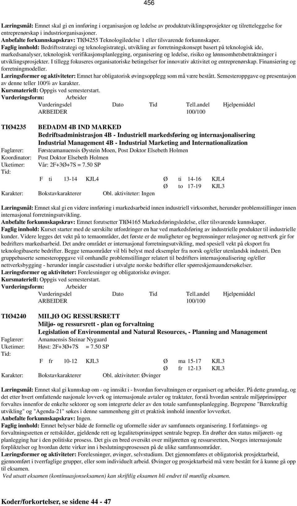 Faglig innhold: Bedriftsstrategi og teknologistrategi, utvikling av forretningskonsept basert på teknologisk ide, markedsanalyser, teknologisk verifikasjonsplanlegging, organisering og ledelse,