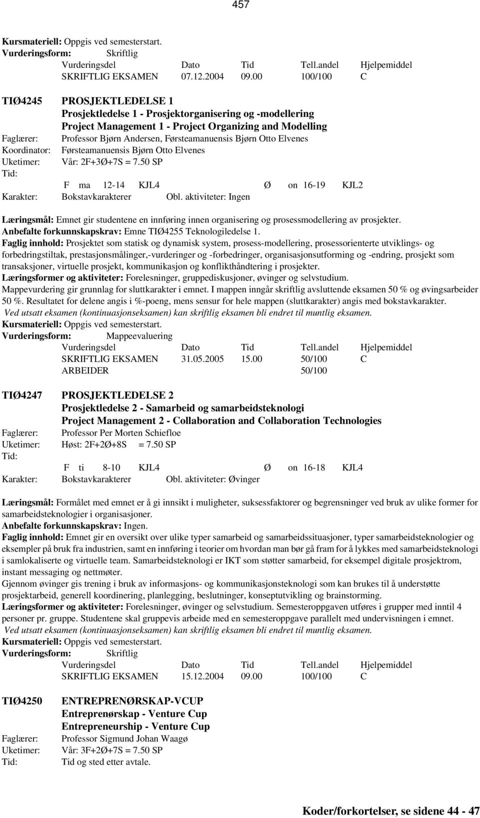 Førsteamanuensis Bjørn Otto Elvenes Koordinator: Førsteamanuensis Bjørn Otto Elvenes Uketimer: Vår: 2F+3Ø+7S = 7.