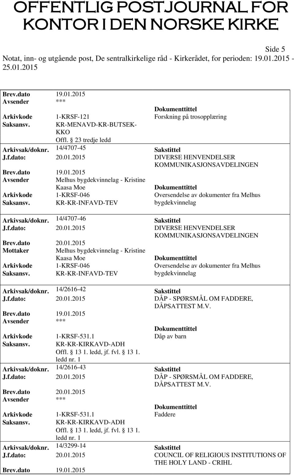 KR-KR-INFAVD-TEV bygdekvinnelag Arkivsak/doknr. 14/4707-46 Sakstittel J.f.dato: 20.01.