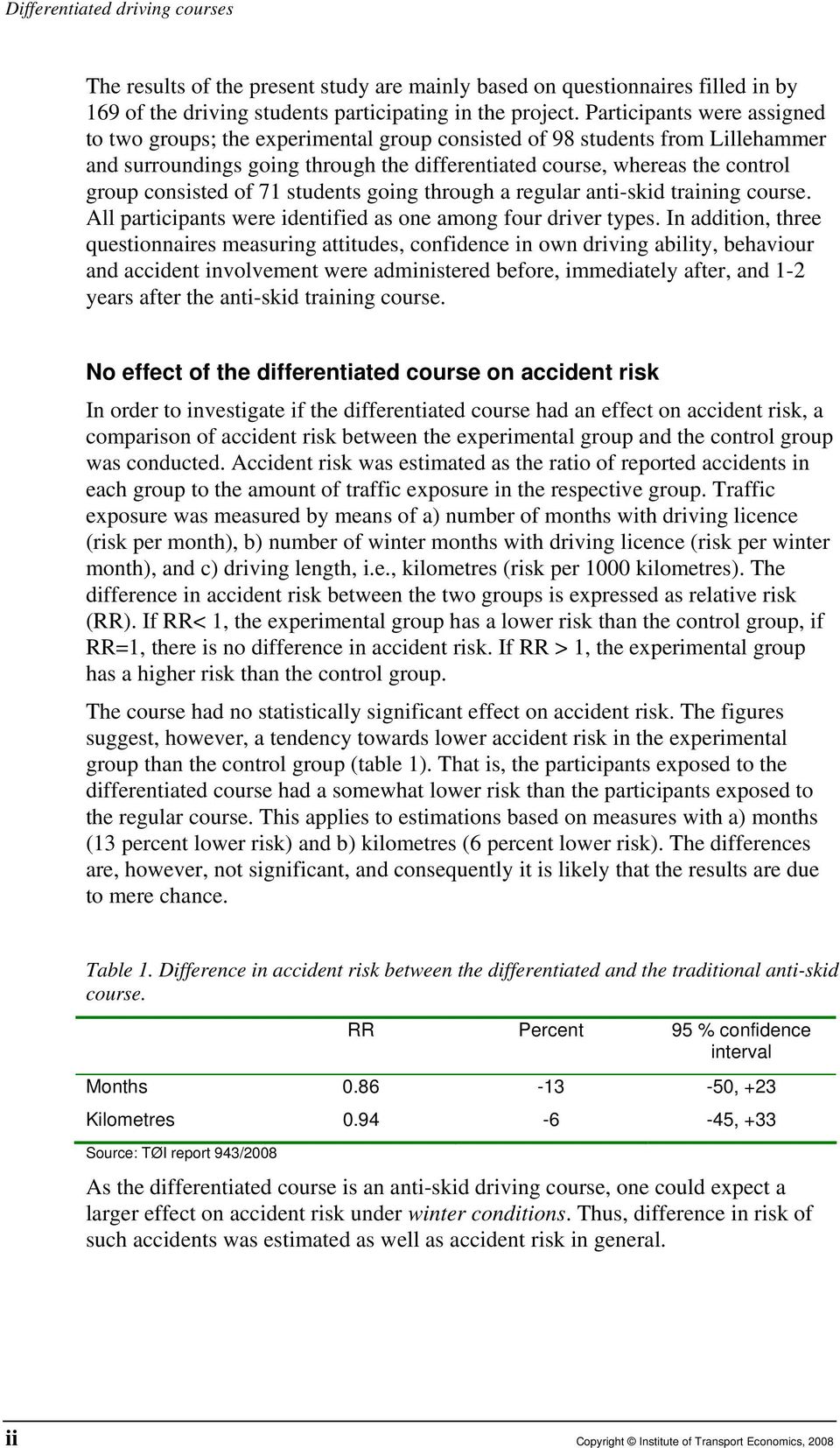 consisted of 71 students going through a regular anti-skid training course. All participants were identified as one among four driver types.