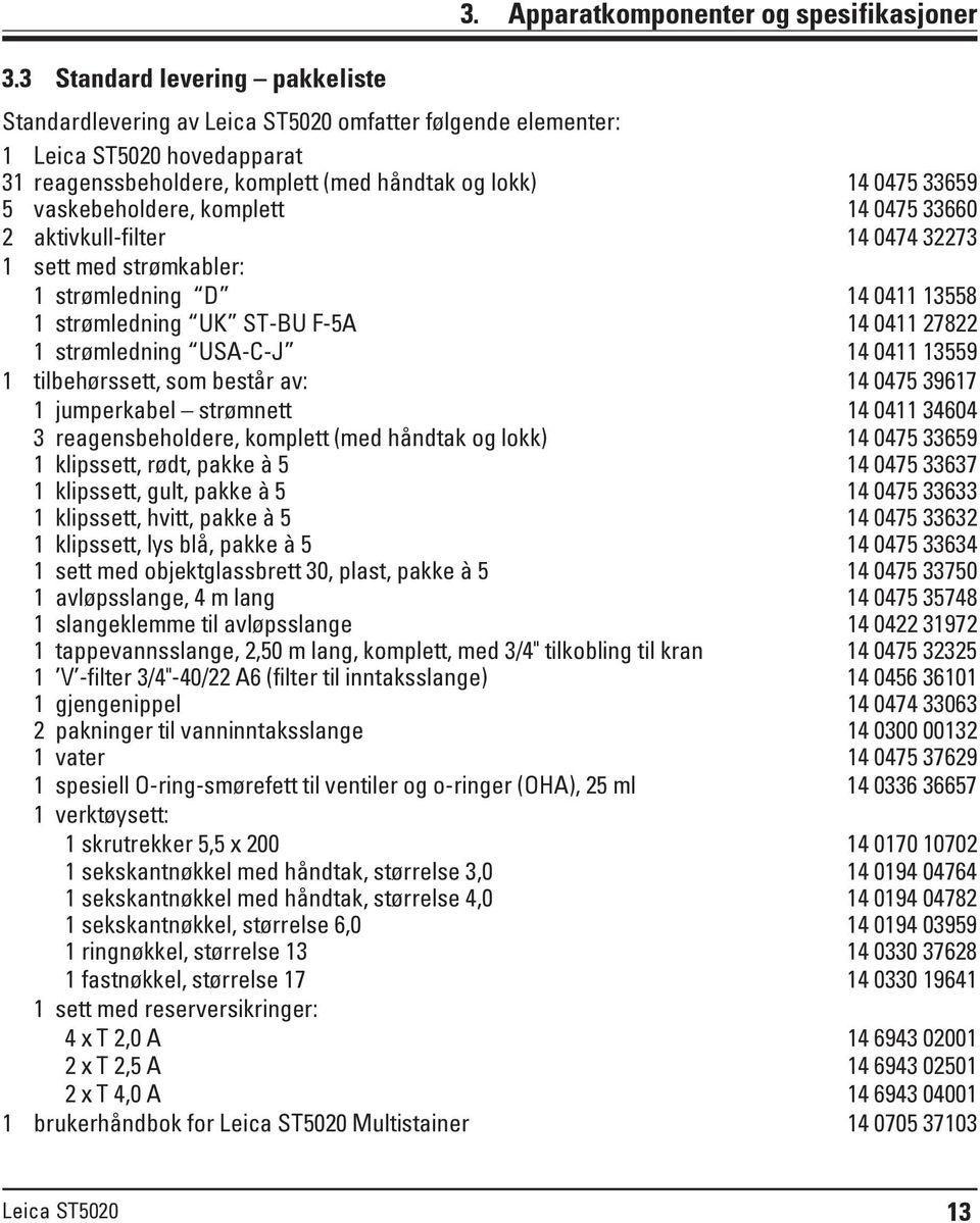 vaskebeholdere, komplett 14 0475 33660 2 aktivkull-filter 14 0474 32273 1 sett med strømkabler: 1 strømledning D 14 0411 13558 1 strømledning UK ST-BU F-5A 14 0411 27822 1 strømledning USA-C-J 14