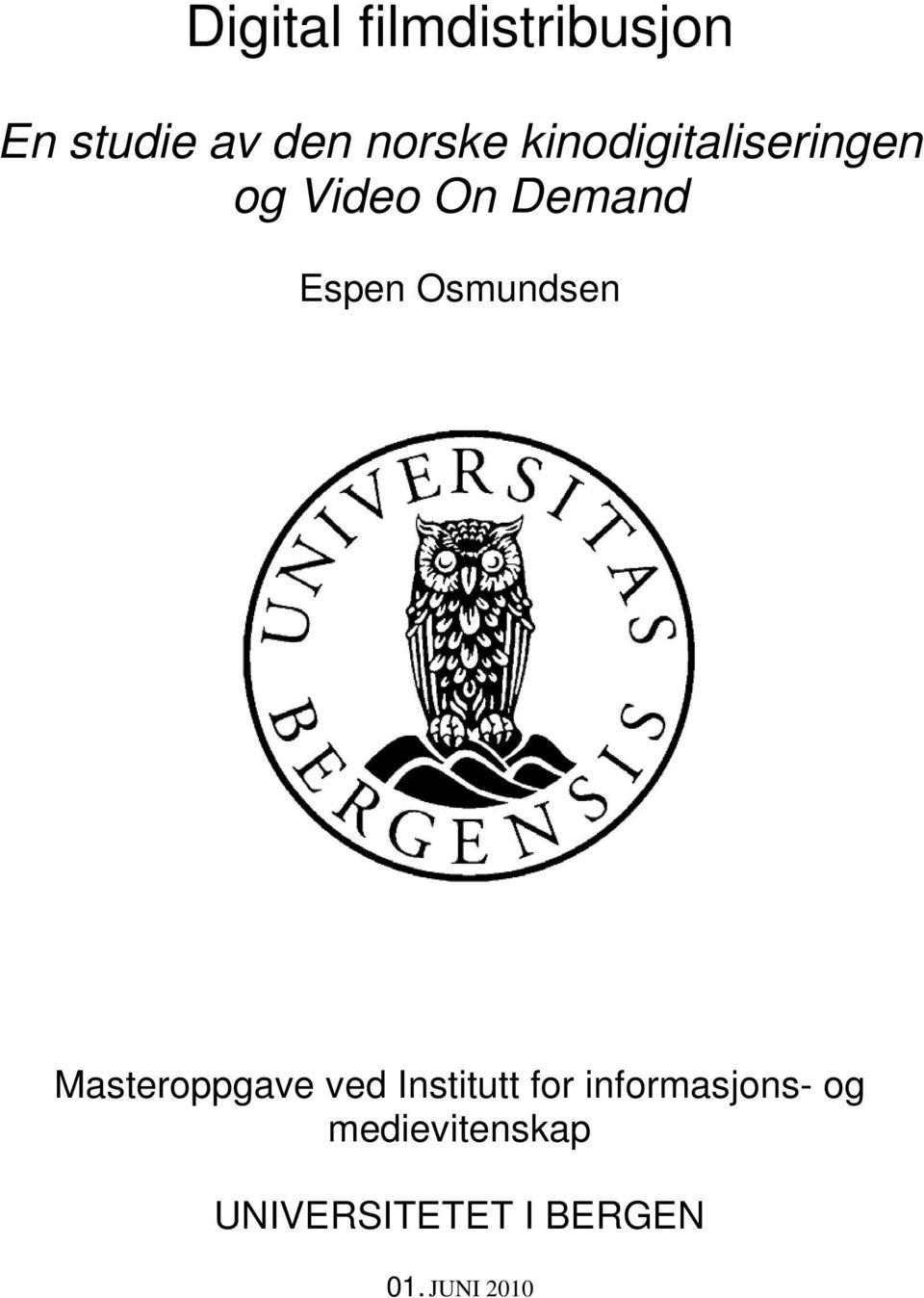 Osmundsen Masteroppgave ved Institutt for