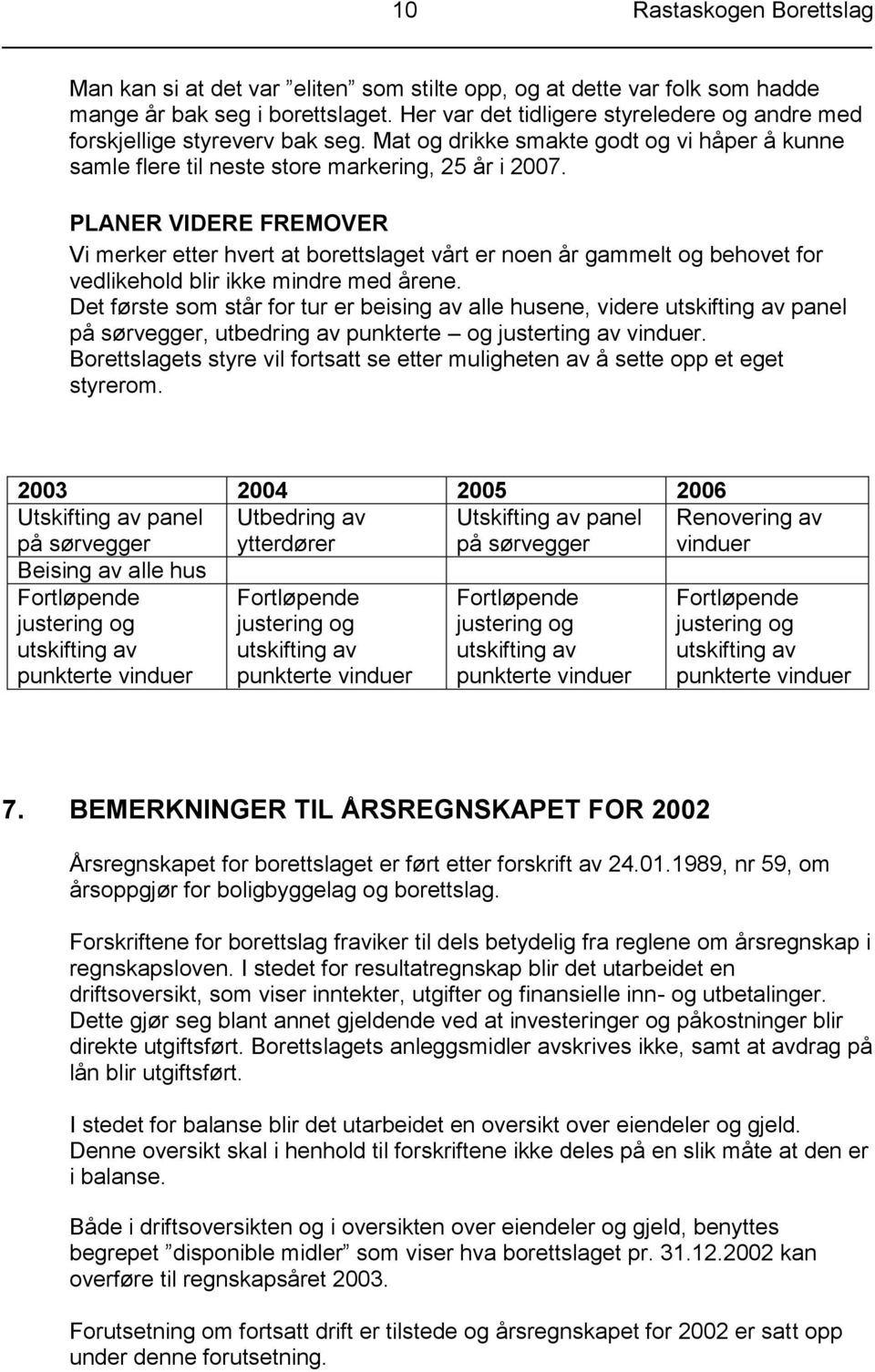 PLANER VIDERE FREMOVER Vi merker etter hvert at borettslaget vårt er noen år gammelt og behovet for vedlikehold blir ikke mindre med årene.