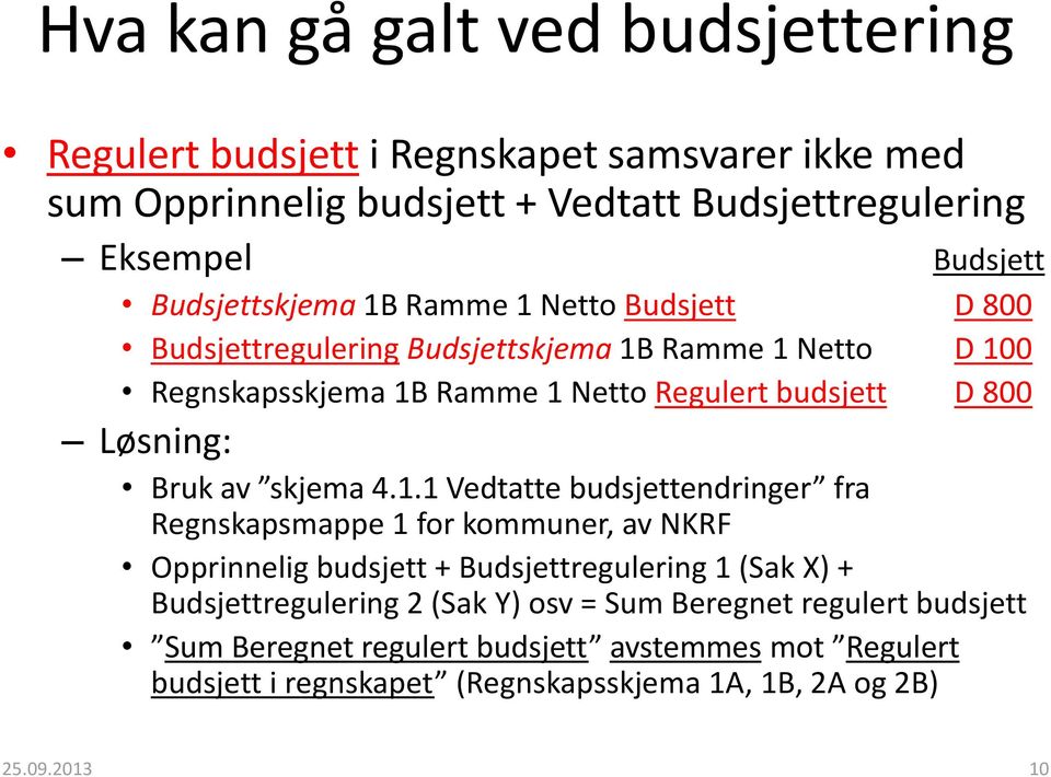 4.1.1 Vedtatte budsjettendringer fra Regnskapsmappe 1 for kommuner, av NKRF Opprinnelig budsjett + Budsjettregulering 1 (Sak X) + Budsjettregulering 2