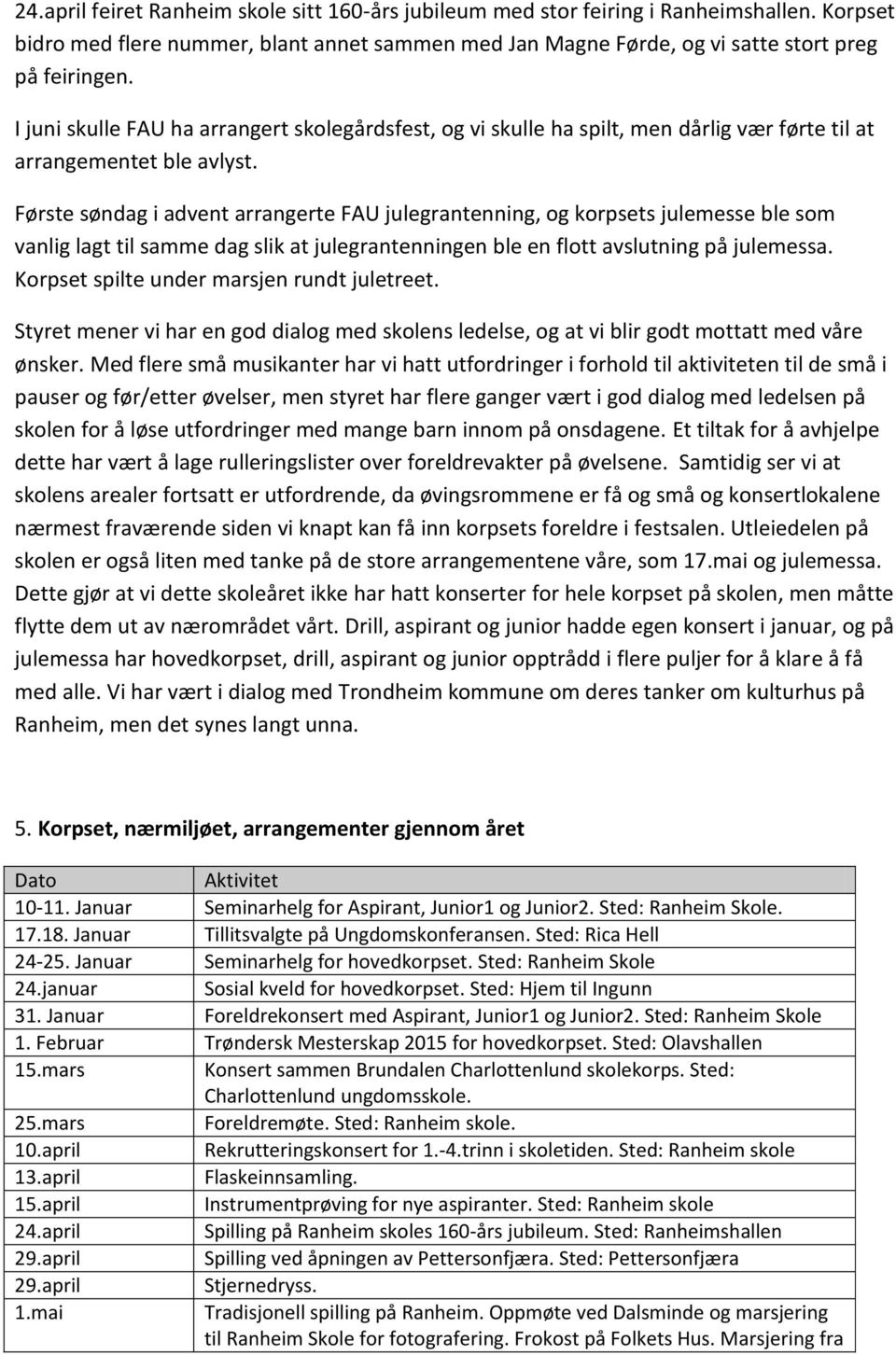 Første søndag i advent arrangerte FAU julegrantenning, og korpsets julemesse ble som vanlig lagt til samme dag slik at julegrantenningen ble en flott avslutning på julemessa.