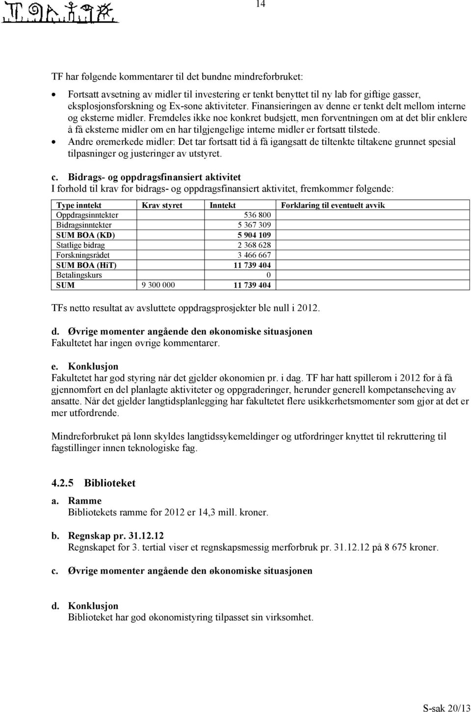 Fremdeles ikke noe konkret budsjett, men forventningen om at det blir enklere å få eksterne midler om en har tilgjengelige interne midler er fortsatt tilstede.