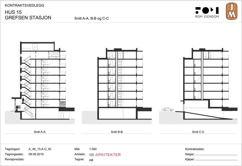 A-C_Kt Mål: 1:300 Kontraktsdato: Tegningsdato: 09.
