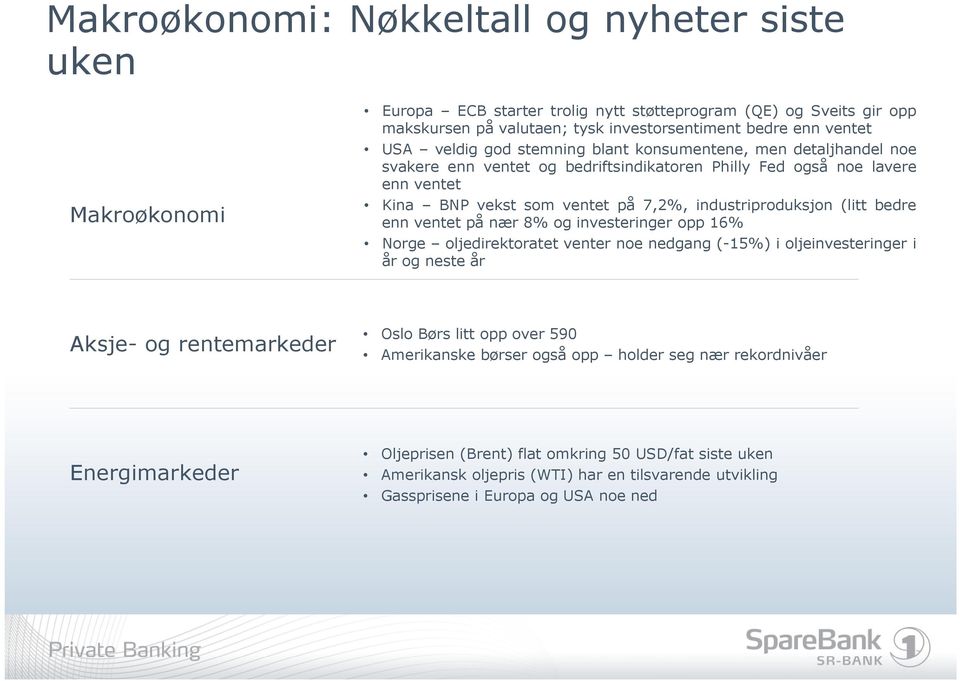 (litt bedre enn ventet på nær 8% og investeringer opp 16% Norge oljedirektoratet venter noe nedgang (-15%) i oljeinvesteringer i år og neste år Aksje- og rentemarkeder Oslo Børs litt opp over 590