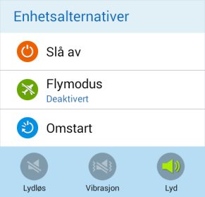 6.11 Flymodus Via Innstillinger Android Innstillinger Tilkoblinger Flymodus kan man stille Handi Xcover 3 i Flymodus. Ved å krysse av for Flymodus stenges all radiokommunikasjon dvs.