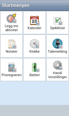 36. Skjermbildet Velg inndatametode vises. Velg Handi Tastatur. (Denne innstillingen innebærer altså at tastaturet alltid er alfabetisk i stående visning og QWERTY i liggende visning). 37.