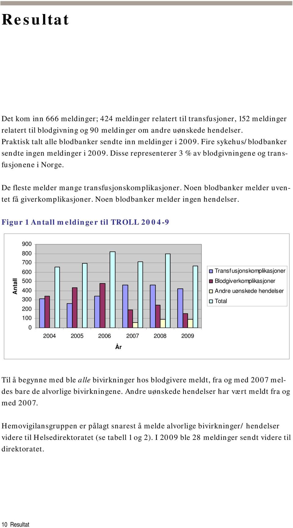 De fleste melder mange transfusjonskomplikasjoner. Noen blodbanker melder uventet få giverkomplikasjoner. Noen blodbanker melder ingen hendelser.