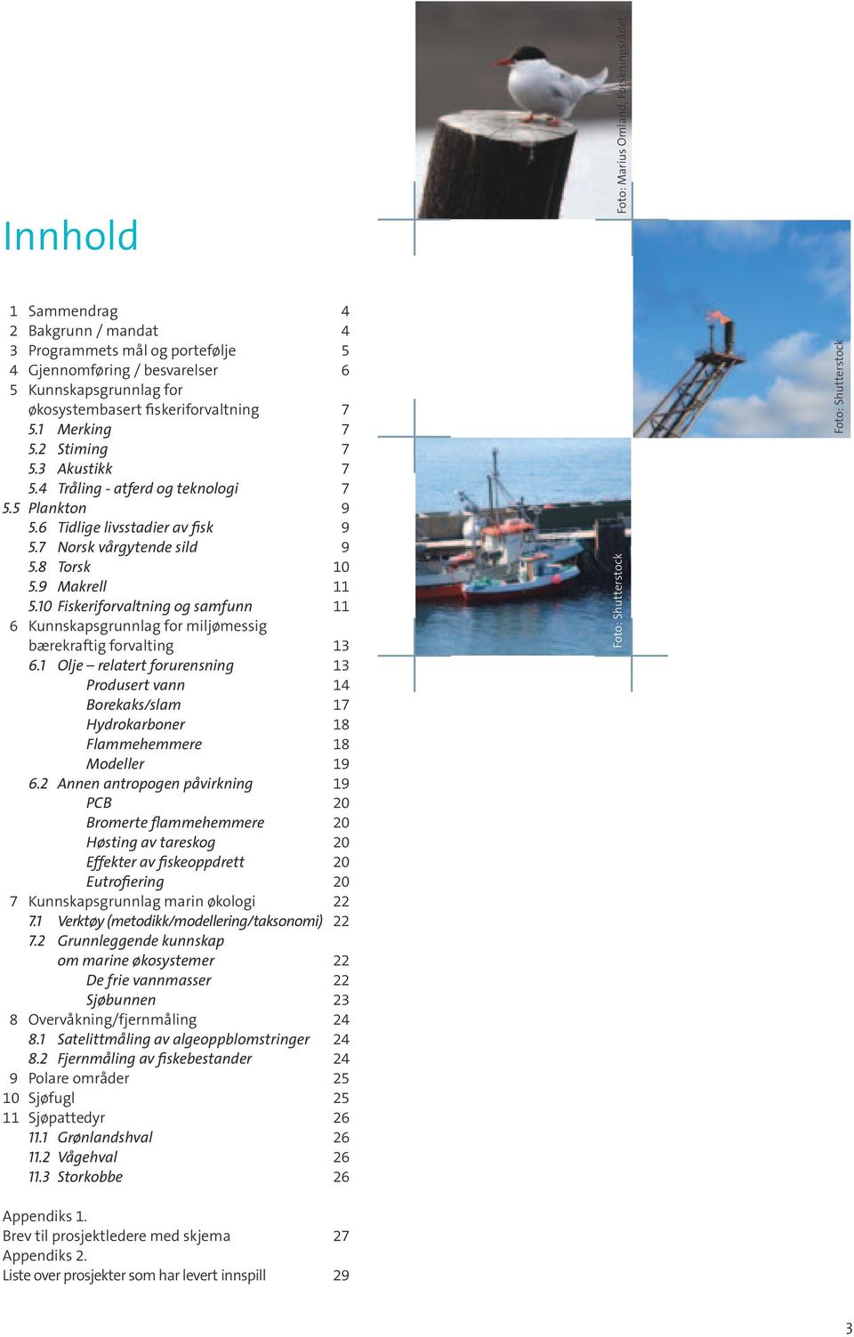 9 Makrell 11 5.10 Fiskeriforvaltning og samfunn 11 6 Kunnskapsgrunnlag for miljømessig bærekraftig forvalting 13 6.