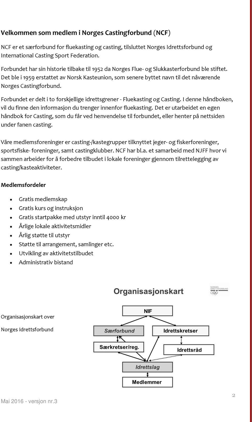 Det ble i 1959 erstattet av Norsk Kasteunion, som senere byttet navn til det nåværende Norges Castingforbund. Forbundet er delt i to forskjellige idrettsgrener - Fluekasting og Casting.