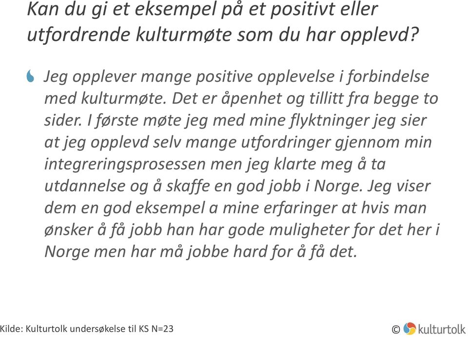 I første møte jeg med mine flyktninger jeg sier at jeg opplevd selv mange utfordringer gjennom min integreringsprosessen men jeg klarte meg å ta