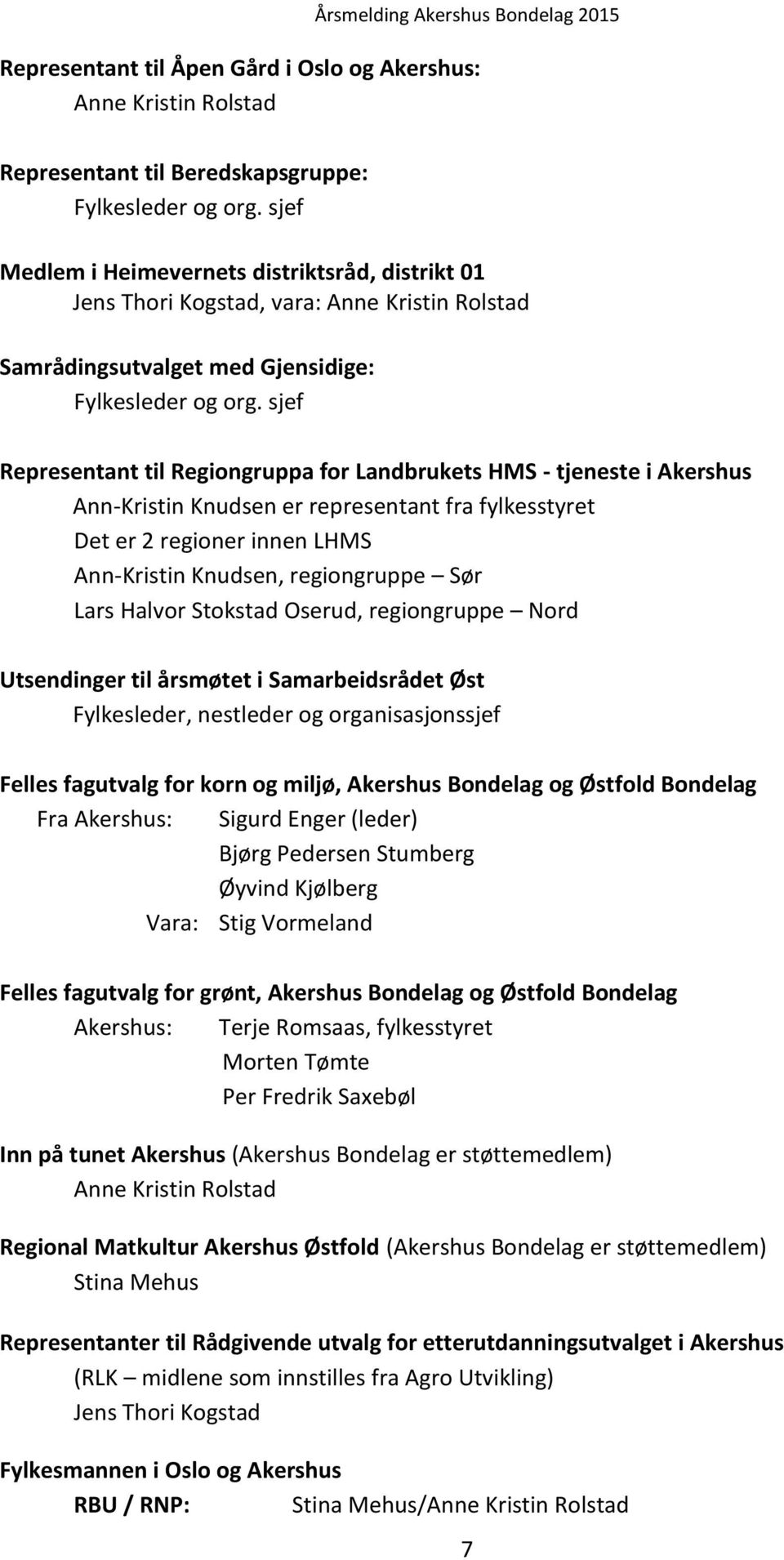 sjef Representant til Regiongruppa for Landbrukets HMS - tjeneste i Akershus Ann-Kristin Knudsen er representant fra fylkesstyret Det er 2 regioner innen LHMS Ann-Kristin Knudsen, regiongruppe Sør