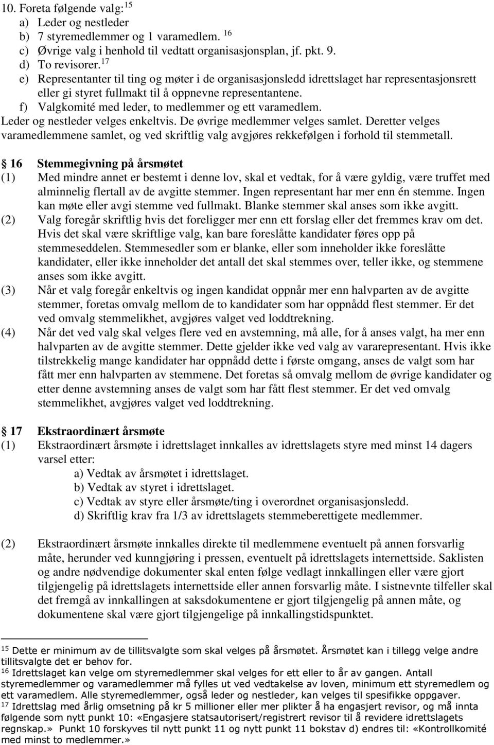 f) Valgkomité med leder, to medlemmer og ett varamedlem. Leder og nestleder velges enkeltvis. De øvrige medlemmer velges samlet.