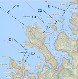 Prosjektoversikt Fartøystrakk: Fartøystrakken rundt Stad er en viktig nyttekomponent. Beregningen av fartøystrakken påvirker i tillegg ventetid og redusert reisetid.