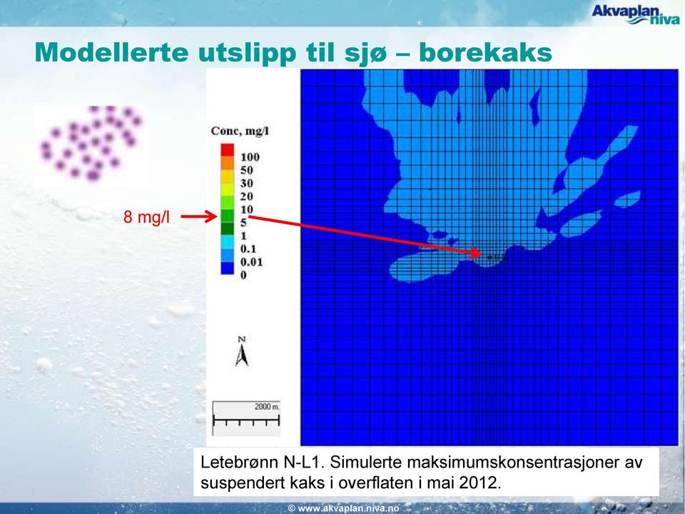 Simulerte maksimumskonsentrasjoner