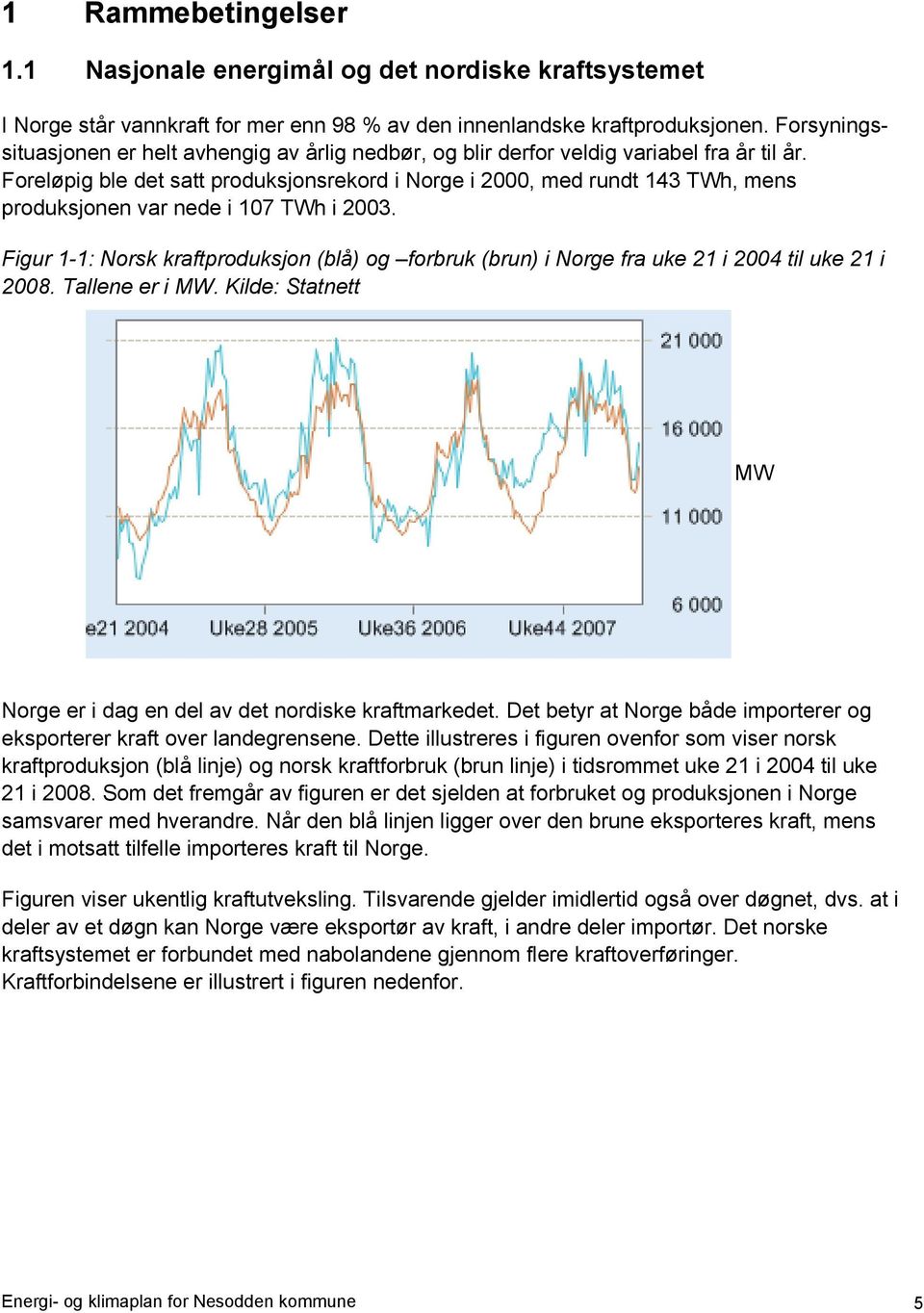 Foreløpig ble det satt produksjonsrekord i Norge i 2000, med rundt 143 TWh, mens produksjonen var nede i 107 TWh i 2003.