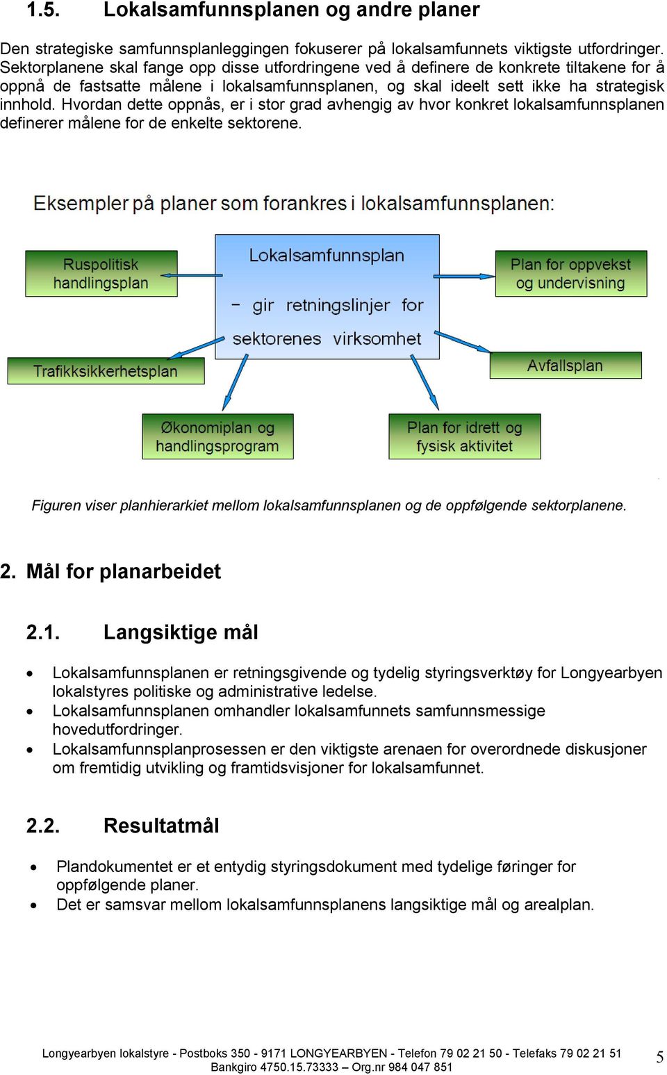 Hvordan dette oppnås, er i stor grad avhengig av hvor konkret lokalsamfunnsplanen definerer målene for de enkelte sektorene.