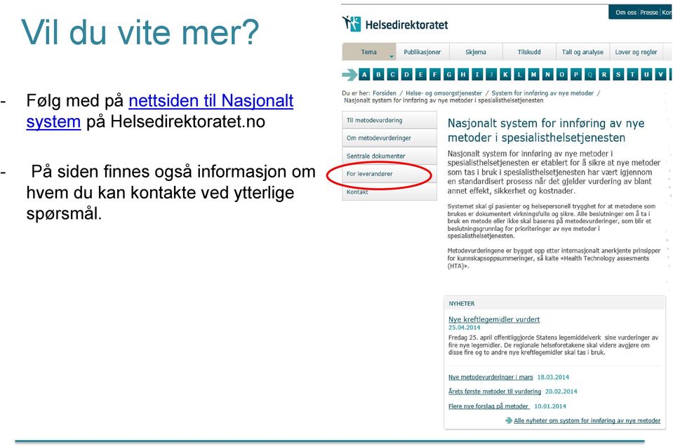 system på Helsedirektoratet.