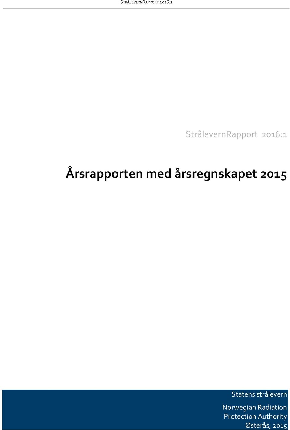 2015 Statens strålevern Norwegian